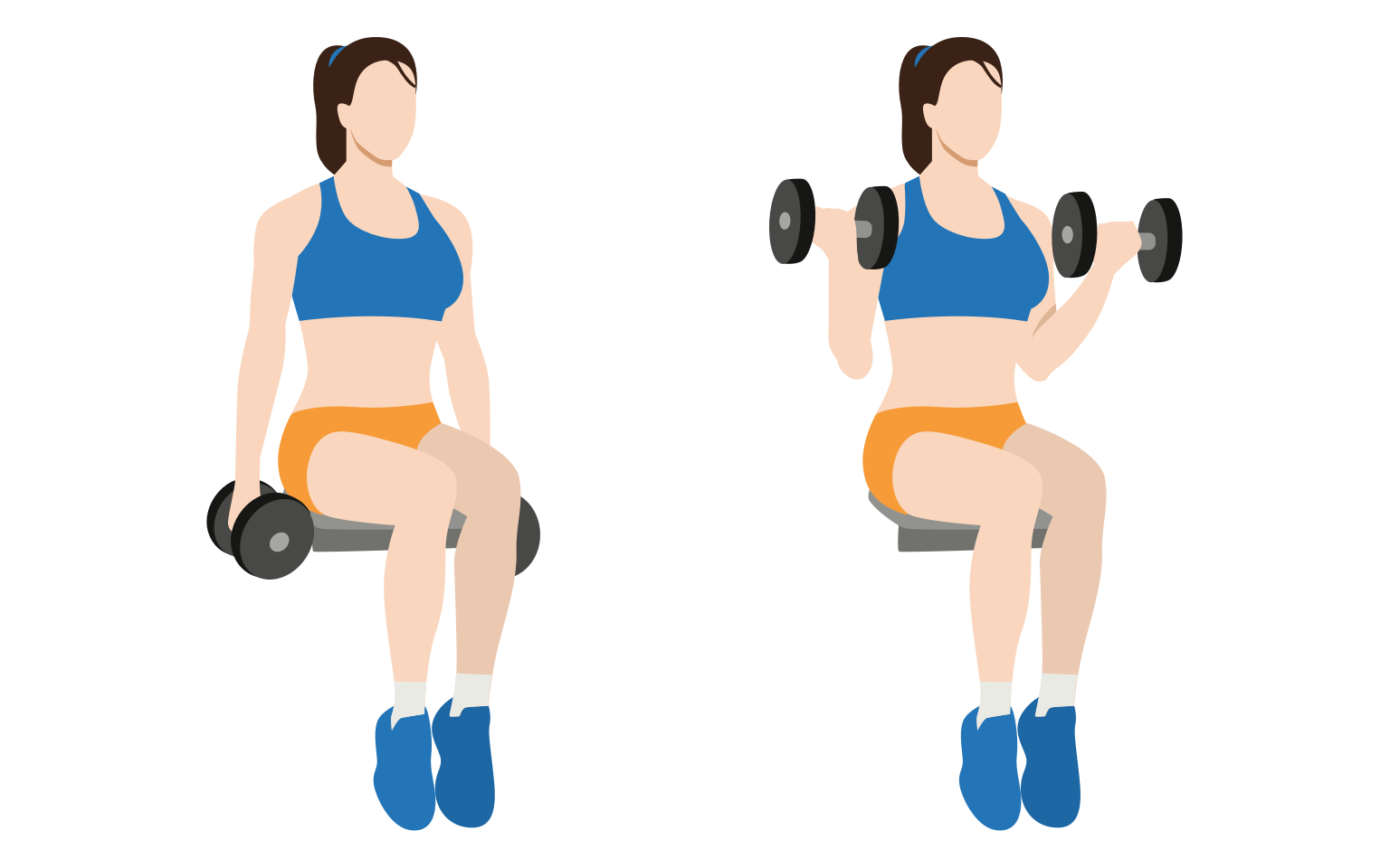 Seated bicep curls