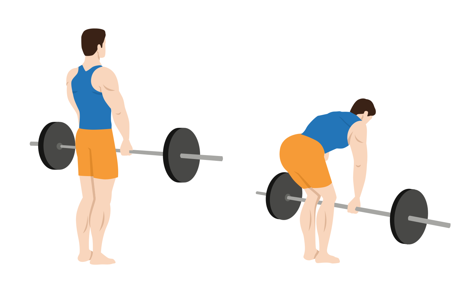 Diagram - how to do a stiff-leg deadlift