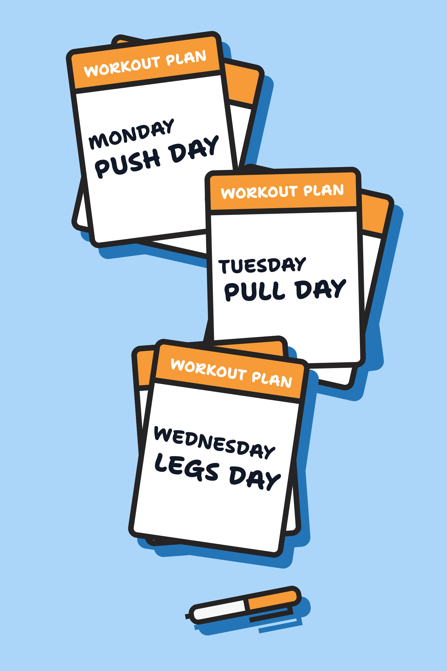 Push pull best sale 5 day workout