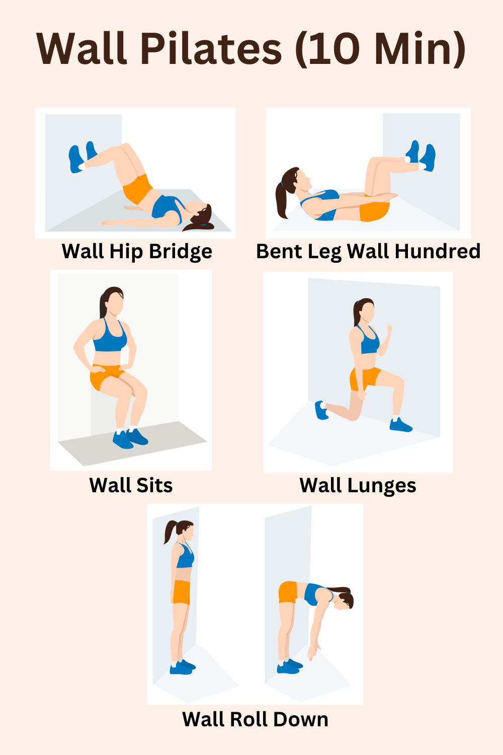 Try This 10 Minute Wall Pilates Workout Routine Gym Geek