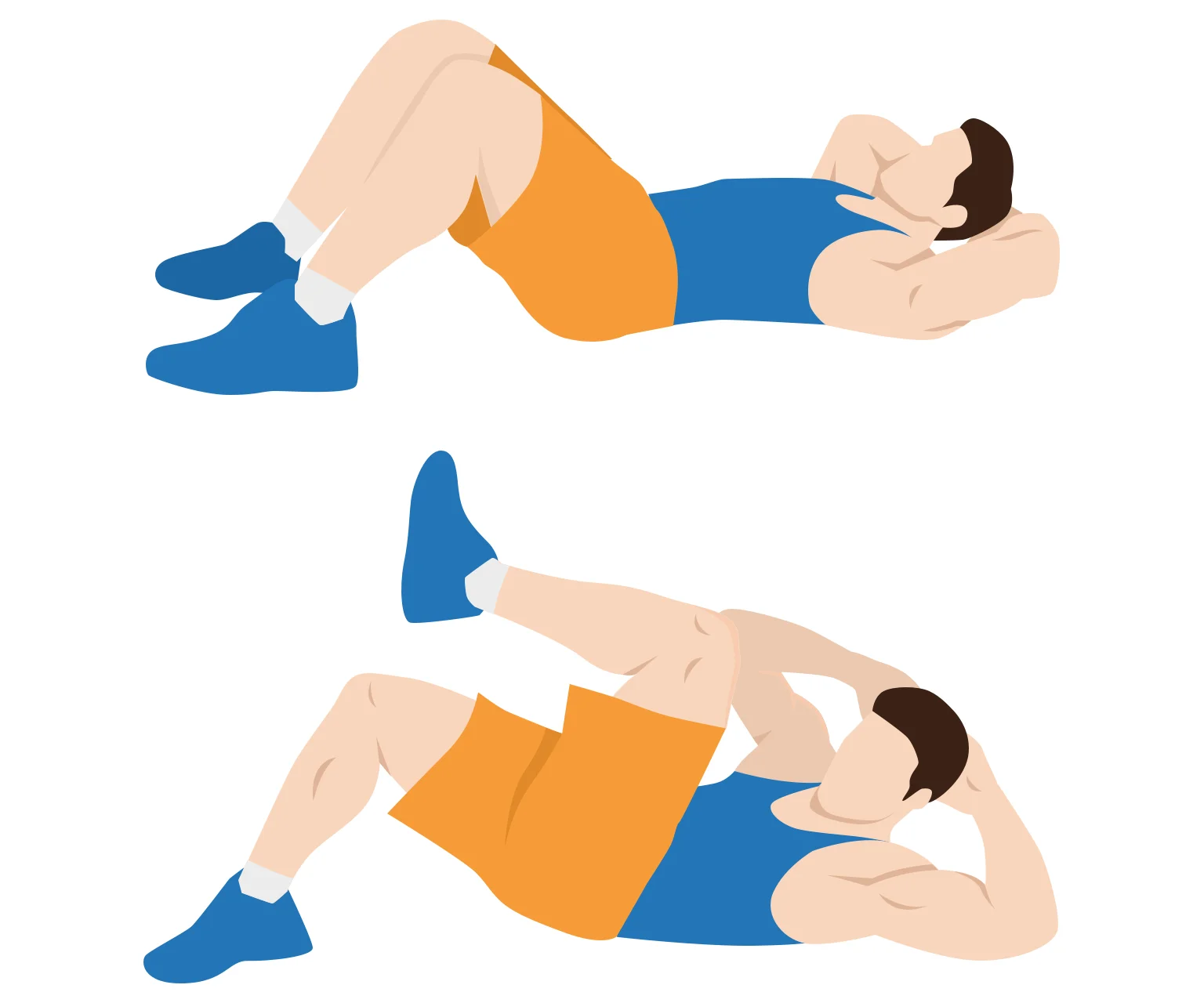 diagram - How to do bicycle crunches