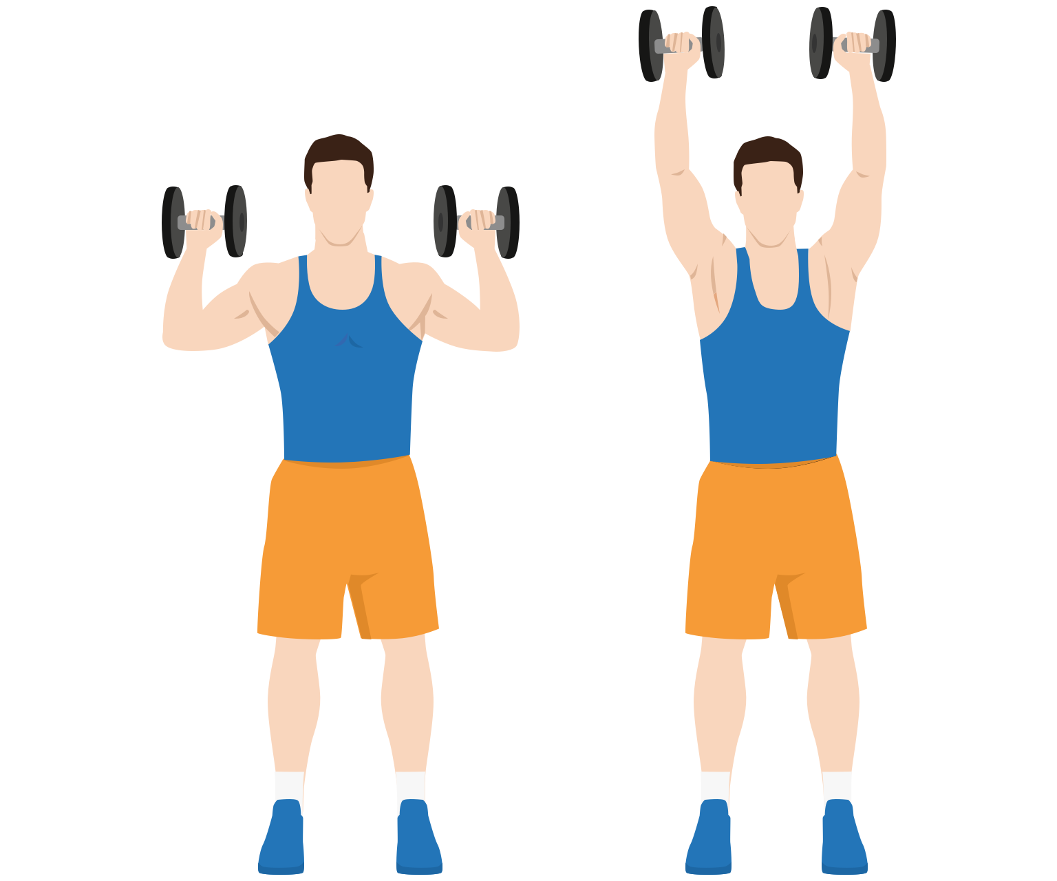 How To Do A Shoulder Press 5 Variations Illustrated Guide Gym Geek