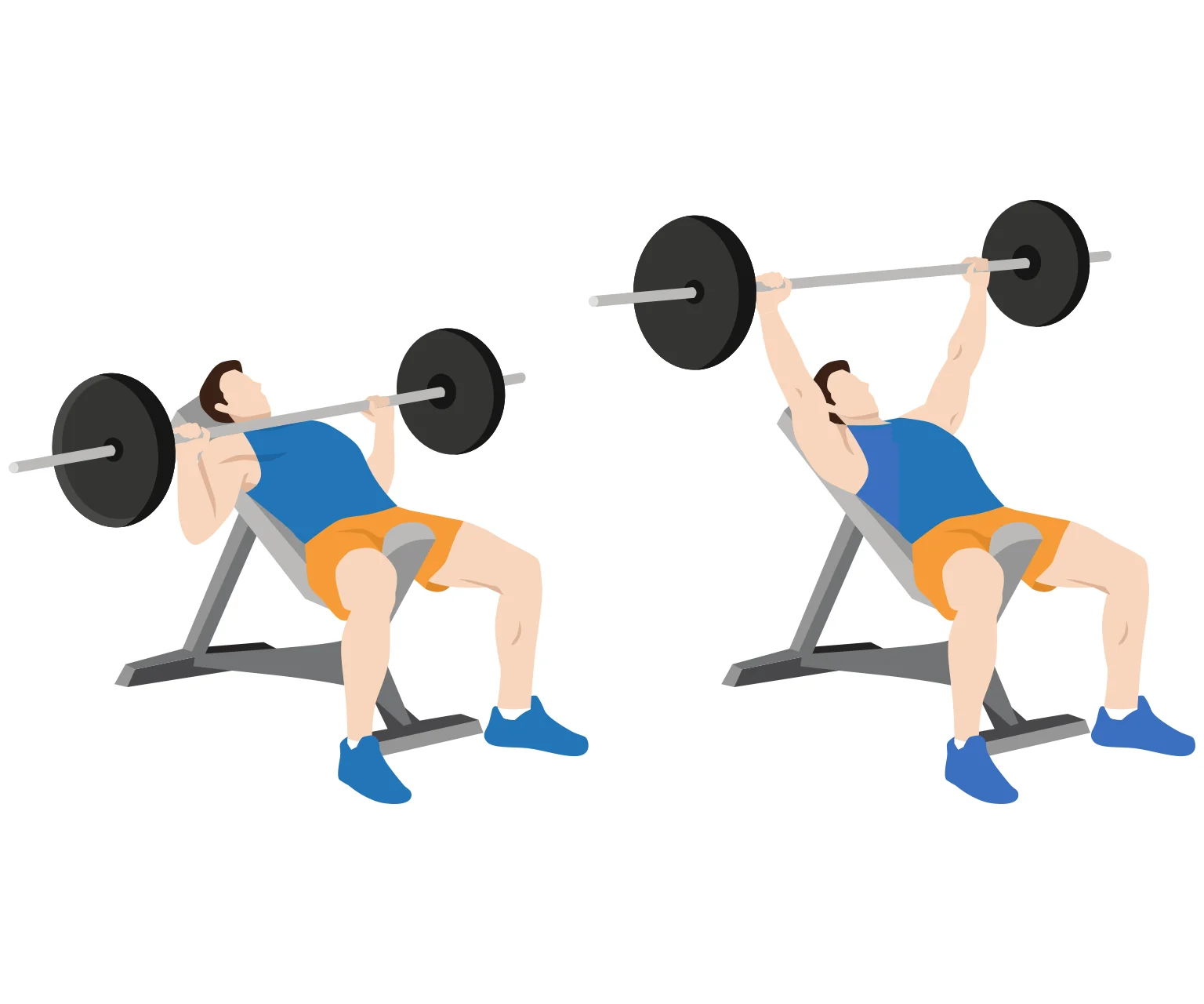 diagram - How to do an incline bench press