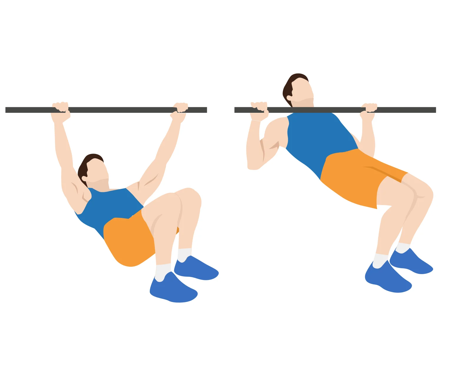 illustration - How to do a legs bent inverted row