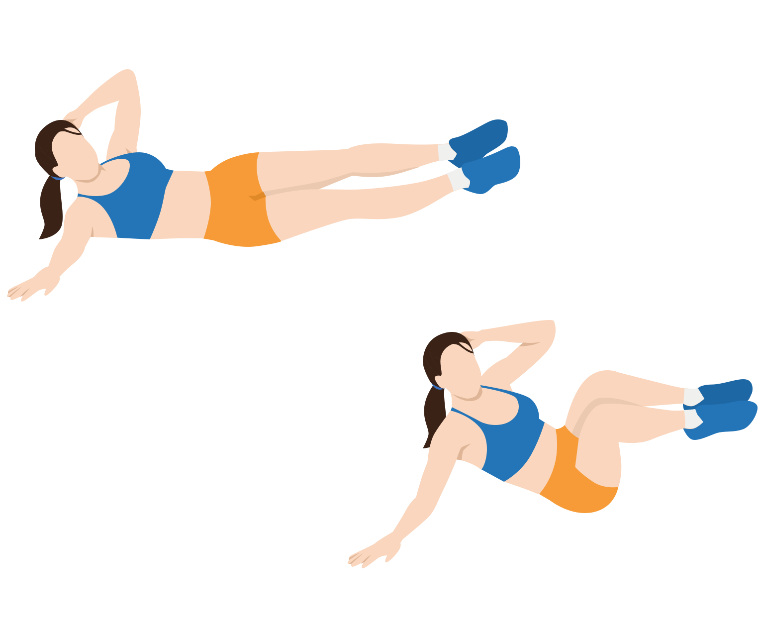 diagram - How to do oblique crunches