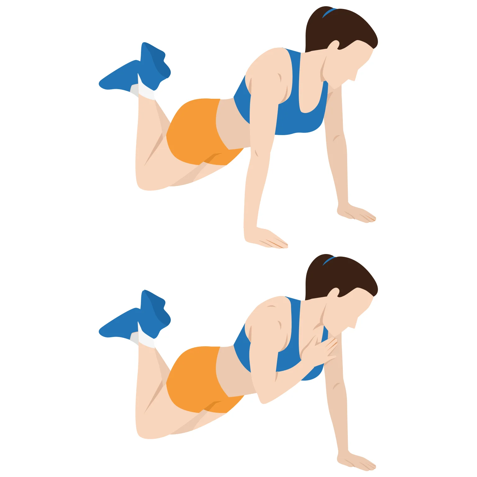 diagram - How to do plank shoulder taps