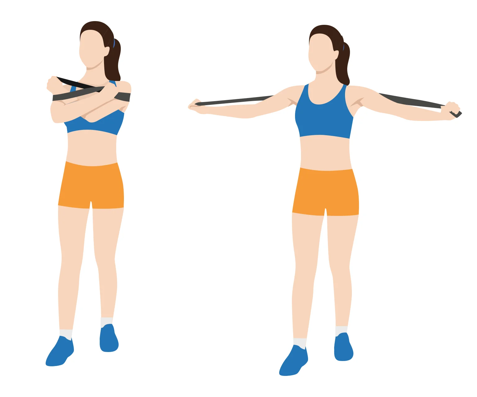 illustration - How to do resistance band cable crossovers