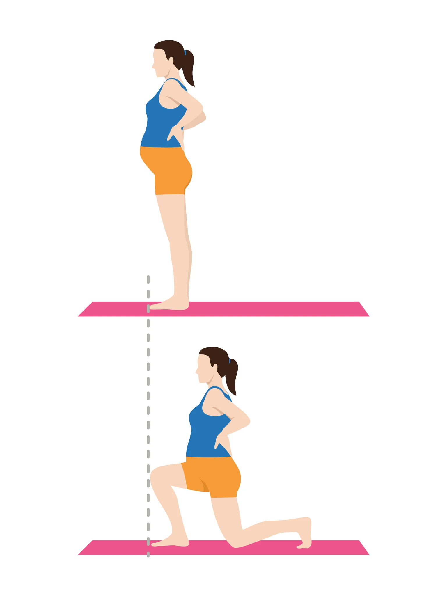 diagram - How to do a reverse lunge