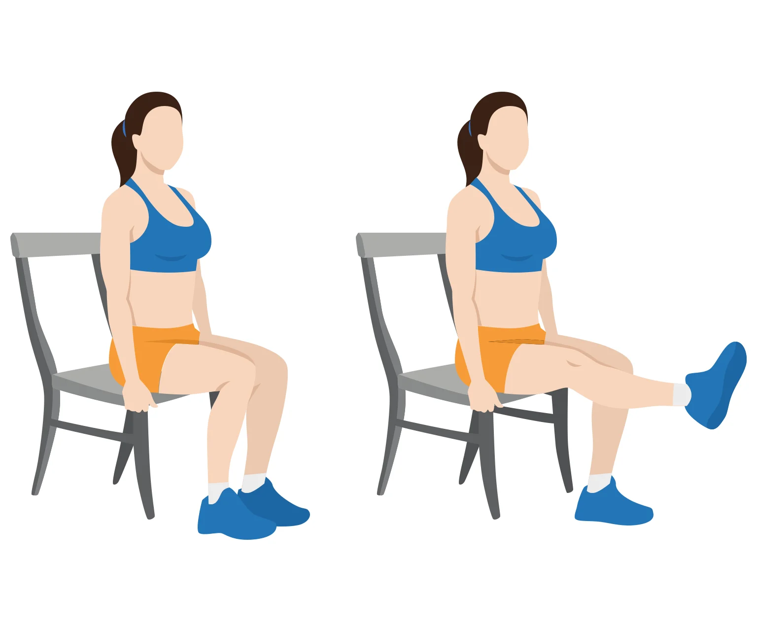illustration - How to do a seated leg extension