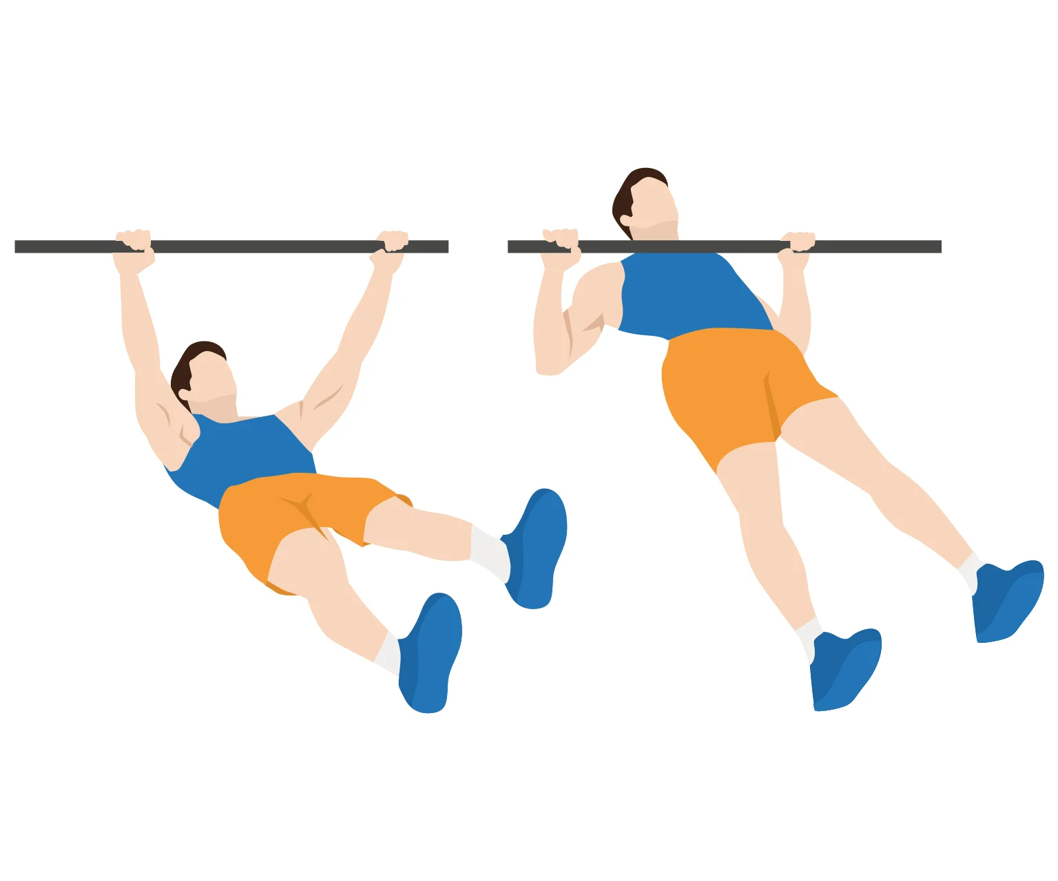 illustration - How to do a single leg inverted row