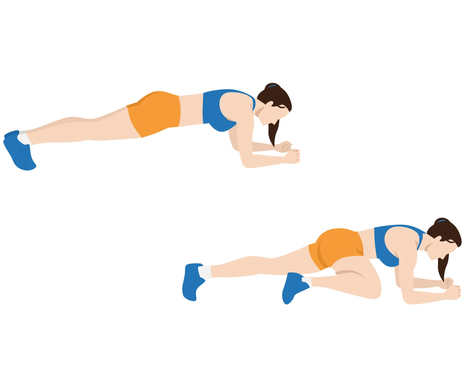 diagram - How to do spiderman planks