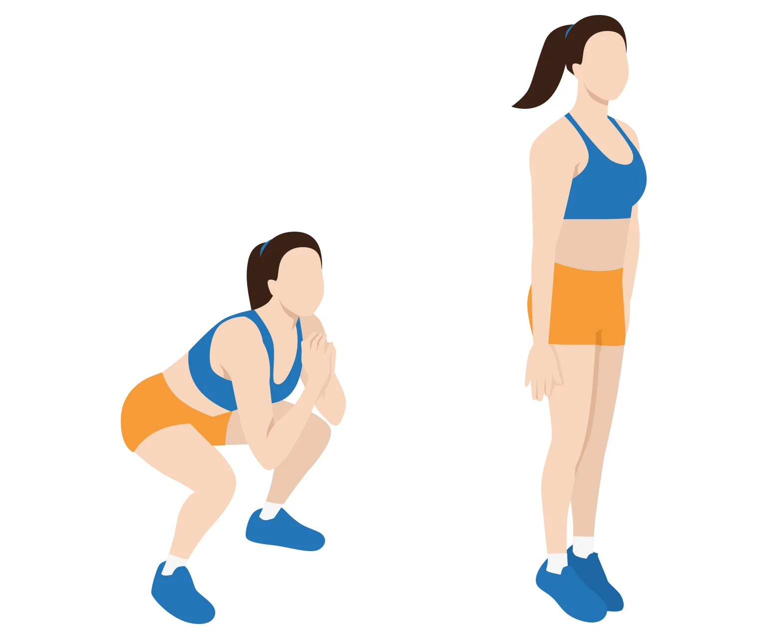 diagram - How to do squat jacks