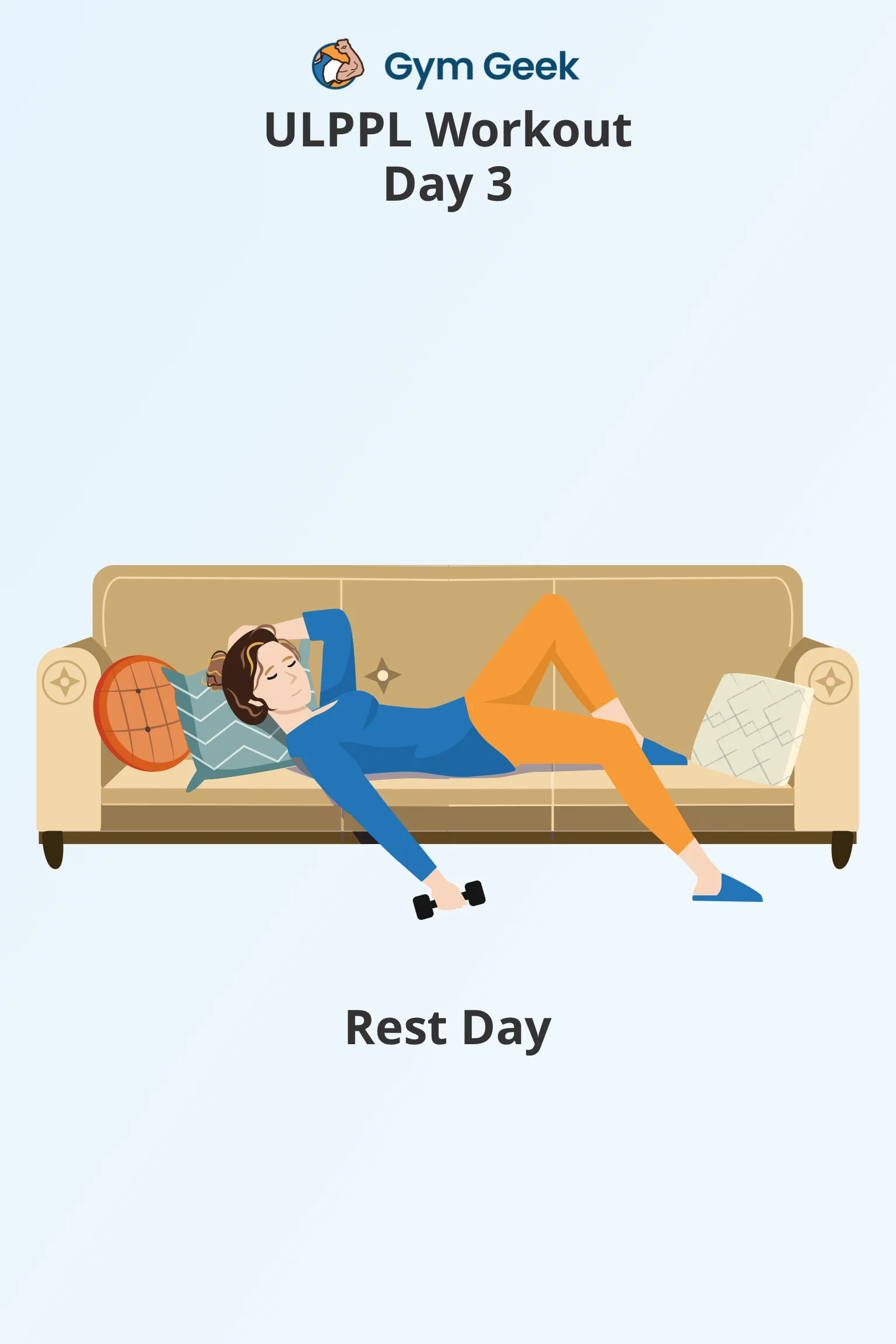 infographic - ULPPL (Upper Lower Push Pull Legs) - Day 3: Rest Day