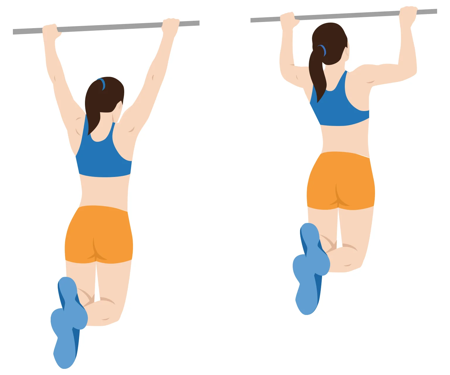 diagram - How to do a wide-grip pull-up