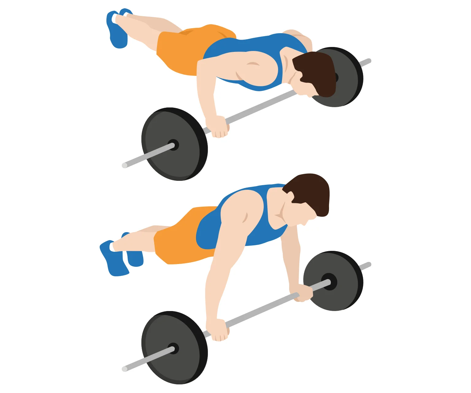 illustration - How to do barbell push-ups
