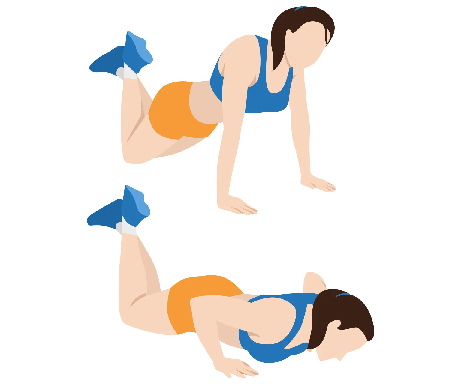 illustration - How to do knee push-ups