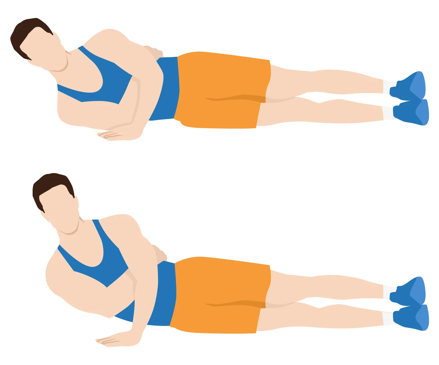 illustration - How to do side push-ups