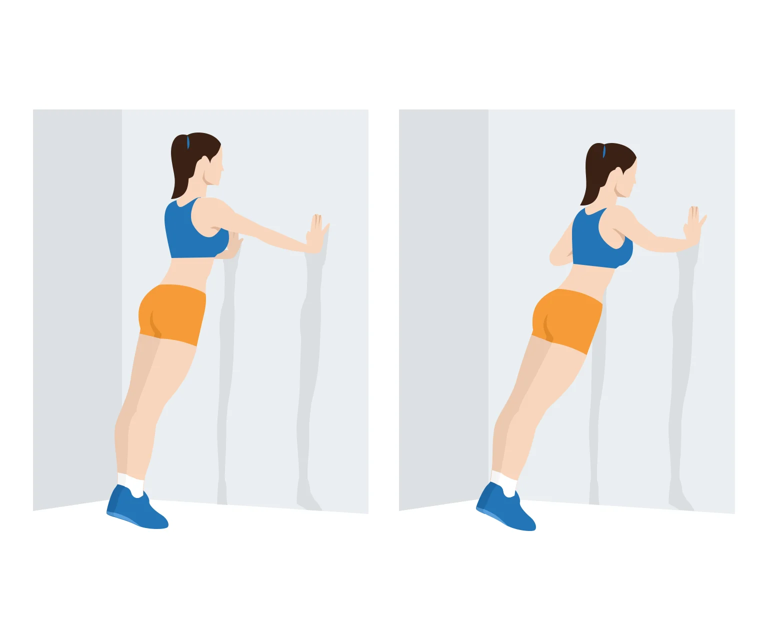 illustration - How to do wall push-ups